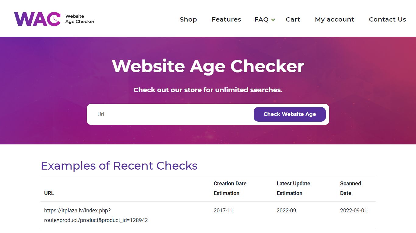 Website Age Checker - Find Out the Age of a Website