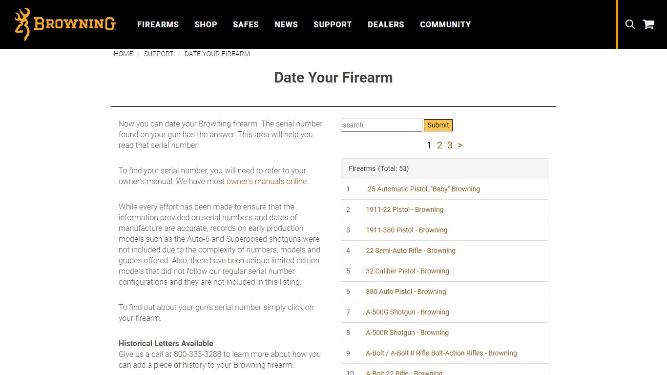 Date Your Firearm - Browning